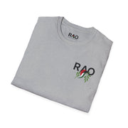 Stylish Unisex Softstyle T-Shirt, Floral RAO Print Tee, Casual Wear, Gift for Him/Her, Summer Fashion, Everyday Comfort