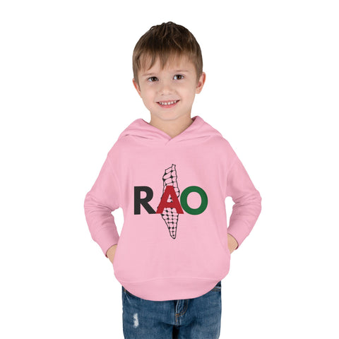 Toddler Fleece Hoodie with RAO Design, Cozy Pullover for Kids, Perfect for Playtime, Gifts, Celebrations, Everyday Wear