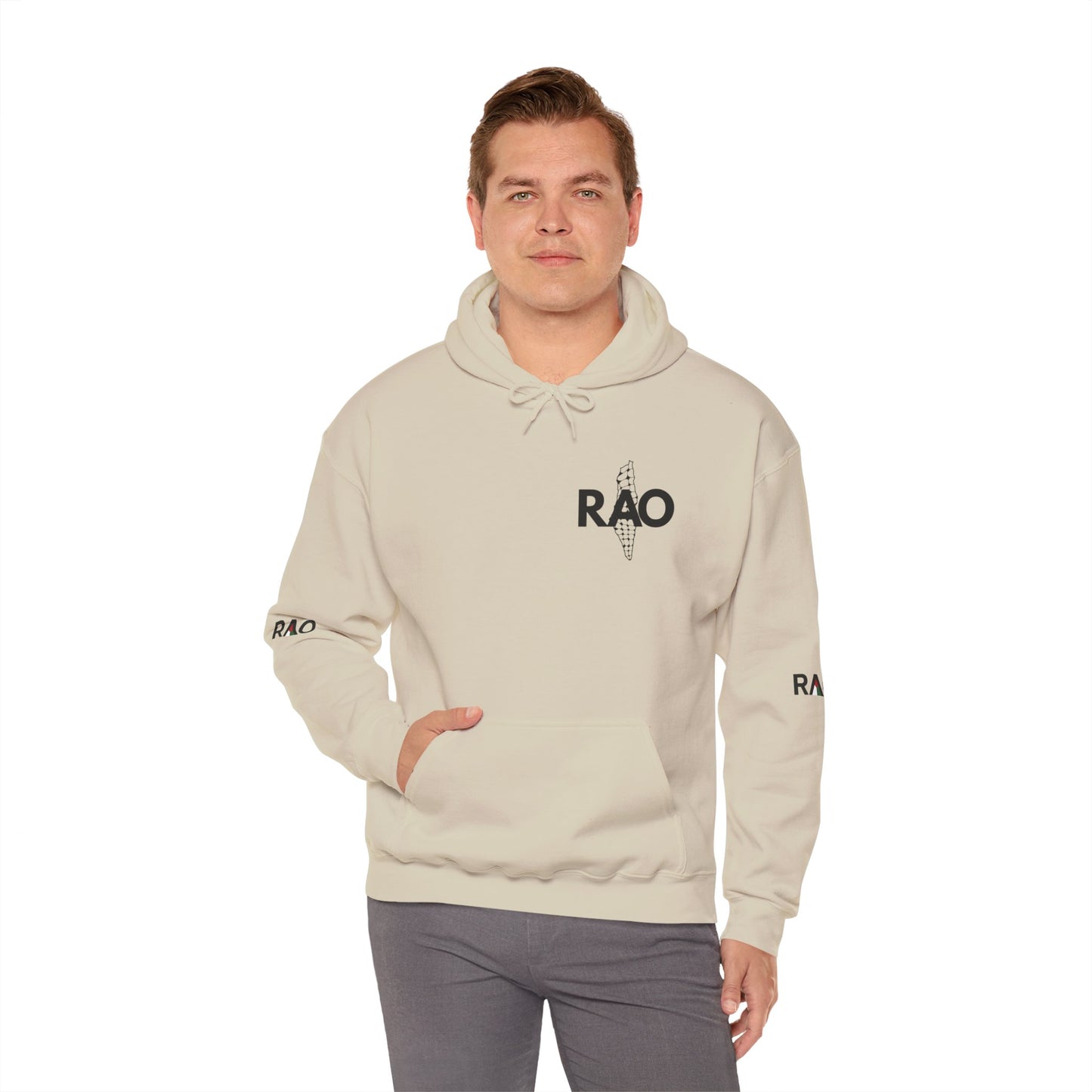 RAO Signature Palestine Hoodie | Premium Olive Branch Pullover | Minimalist Unisex Streetwear