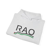 RAO Resistance Against Oppression Unisex Hoodie | Black RAO Letters with Palestinian Map & Flag Ribbon | Cultural Streetwear, Eco-Friendly Hoodie