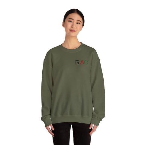Stylish Unisex Crewneck Sweatshirt with 'RAO' Design, Cozy Casual Wear, Perfect for Everyday, Gifts, Holidays