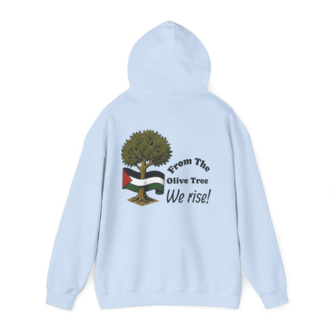 RAO Unisex Hoodie | Resistance Against Oppression Logo with Olive Leaves | Cultural Streetwear, Comfortable Eco-Friendly Fashion