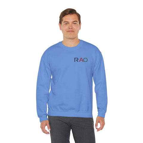 Stylish Unisex Crewneck Sweatshirt with 'RAO' Design, Cozy Casual Wear, Perfect for Everyday, Gifts, Holidays