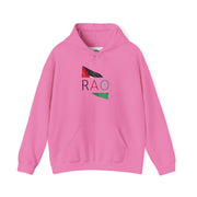 Stylish Unisex Hooded Sweatshirt with RAO Graphic, Cozy Pullover, Casual Gift, Streetwear, Everyday Wear, Unique Design