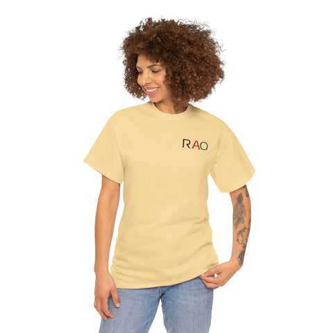 Unisex Cotton Tee - Minimalist RAO Design, Casual Wear, Gift for Him/Her, Birthday, Everyday Fashion, Graphic Tee