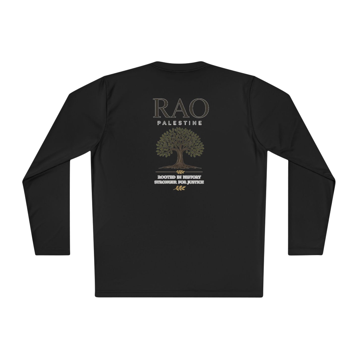 RAO Palestine Olive Tree Long Sleeve Performance Shirt | Unisex Athletic Tee