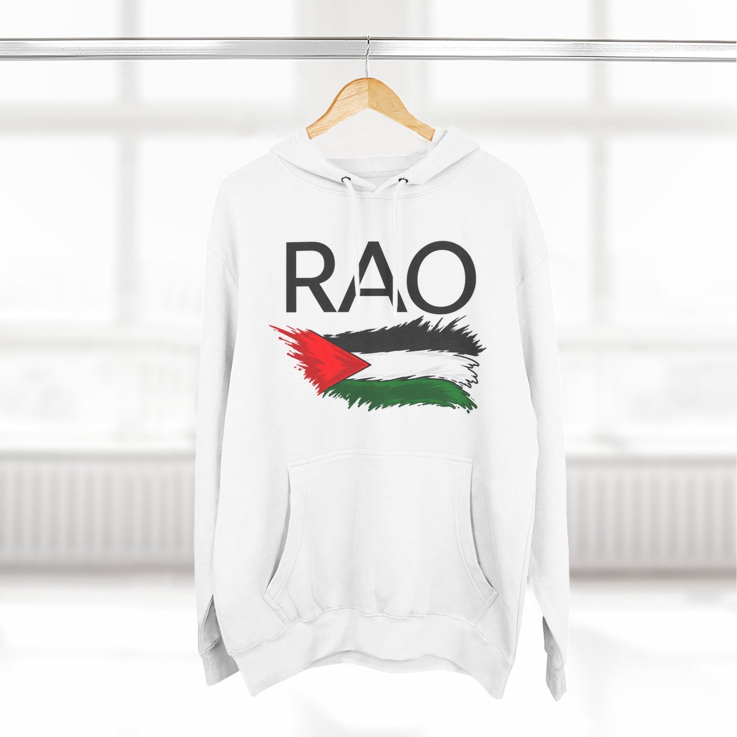 Palestine Flag Hoodie – Brushstroke Palestinian Streetwear | RAO