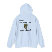RAO Unisex Hoodie | Resistance Against Oppression Logo with Olive Leaves | Cultural Streetwear, Comfortable Eco-Friendly Fashion