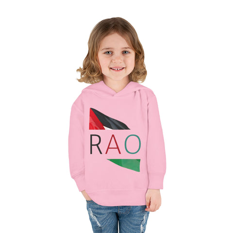 Toddler Fleece Hoodie with RAO Design, Cozy Kids Hoodie, Cute Pullover Sweatshirt, Birthday Gift for Toddlers, Fun Wear for Playtime