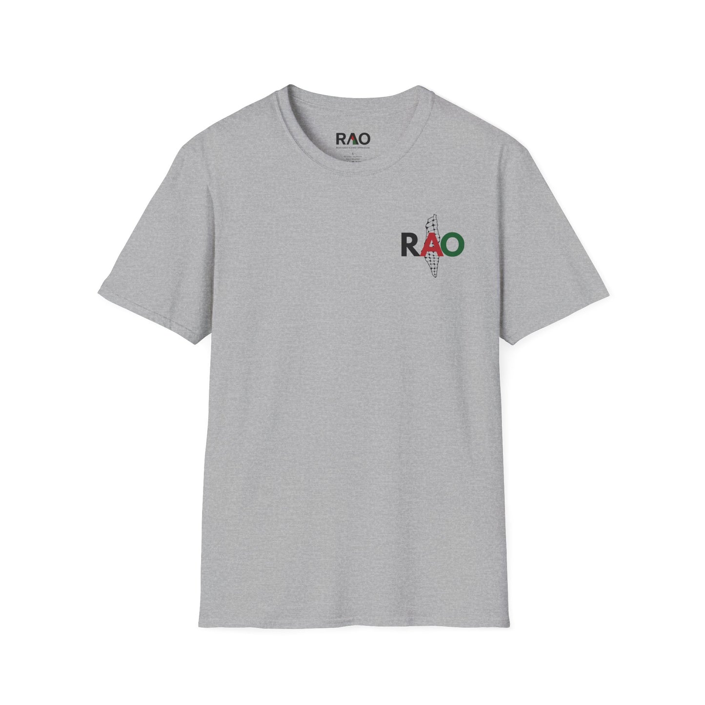 Palestine Map T-Shirt | Palestine Flag RAO Logo Tee