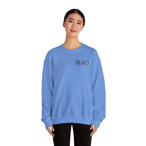 Stylish Unisex Crewneck Sweatshirt with 'RAO' Design, Cozy Casual Wear, Perfect for Everyday, Gifts, Holidays