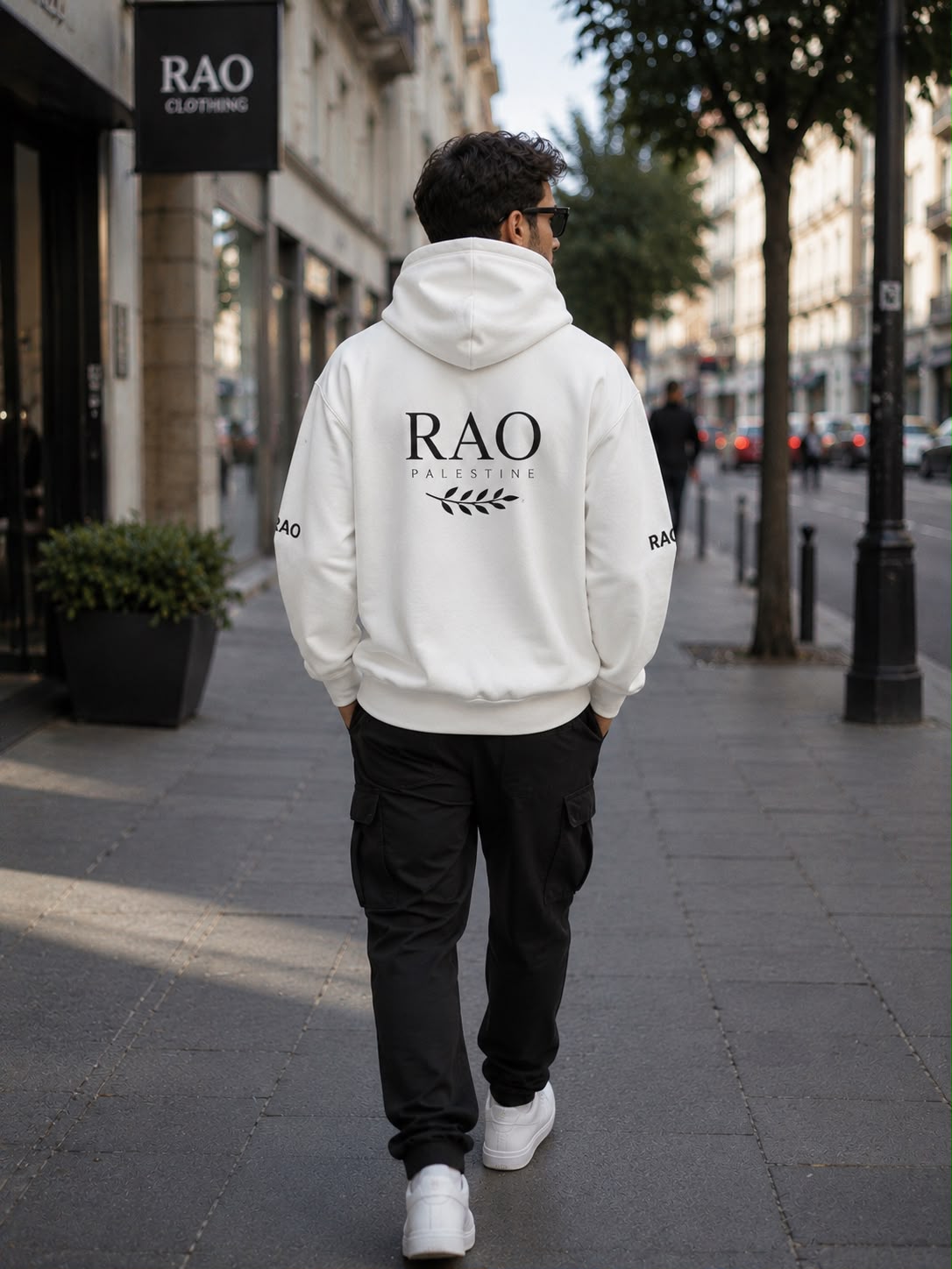 RAO Signature Palestine Hoodie | Premium Olive Branch Pullover | Minimalist Unisex Streetwear