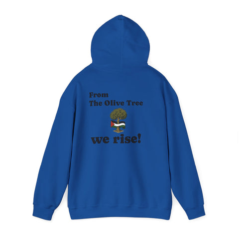 RAO Unisex Hoodie | Resistance Against Oppression Logo with Olive Leaves | Cultural Streetwear, Comfortable Eco-Friendly Fashion