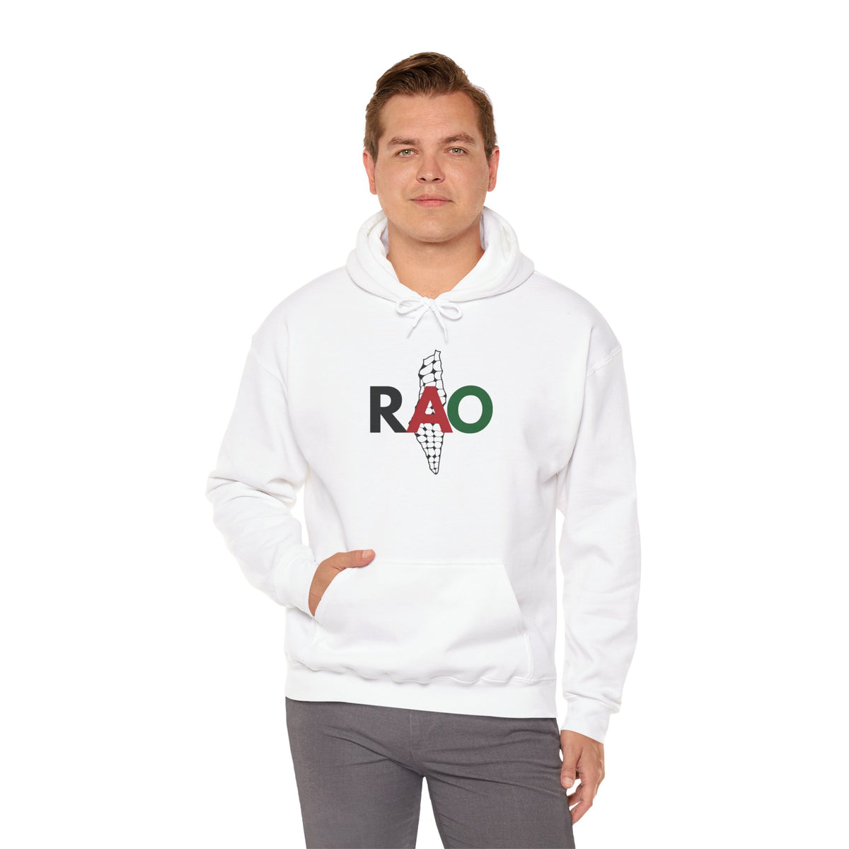 Palestinian Keffiyeh Hoodie – RAO Palestine Map Graphic Unisex Heritage Streetwear