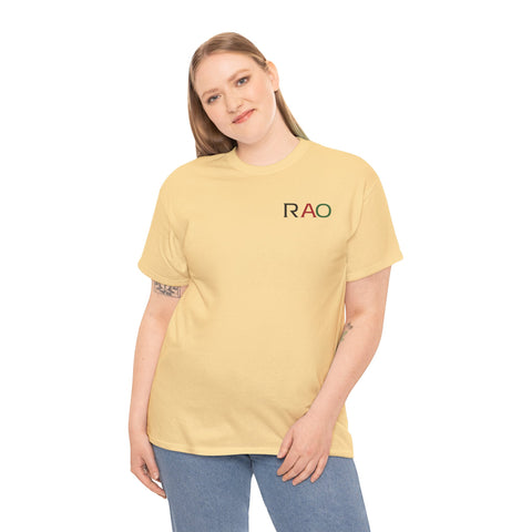 Unisex Cotton Tee - Minimalist RAO Design, Casual Wear, Gift for Him/Her, Birthday, Everyday Fashion, Graphic Tee