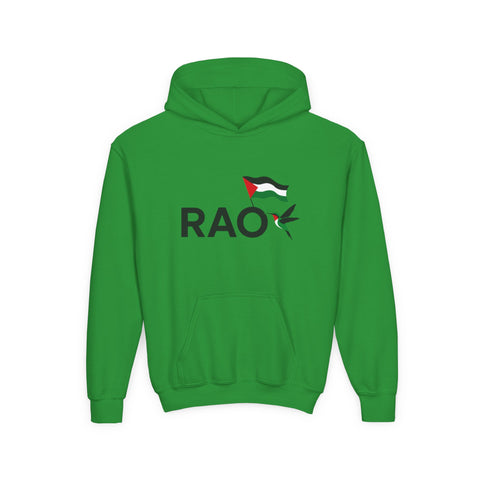 Palestinian Pride Youth Hoodie, Statement Sweatshirt, Gift for Activists, Casual Wear, Comfortable Streetwear, Cultural Expression