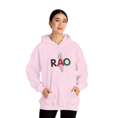 RAO Resistance Against Oppression Unisex Hoodie | Palestinian RAO & Kufya Map Graphic | Cultural Streetwear, Eco-Friendly, Comfortable Hoodie