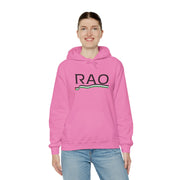 RAO Resistance Against Oppression Unisex Hoodie | Black RAO Letters with Palestinian Map & Flag Ribbon | Cultural Streetwear, Eco-Friendly Hoodie