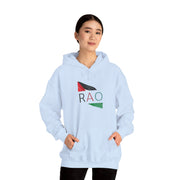 Stylish Unisex Hooded Sweatshirt with RAO Graphic, Cozy Pullover, Casual Gift, Streetwear, Everyday Wear, Unique Design