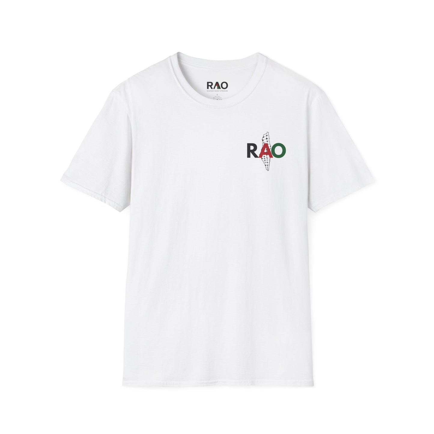 Palestine Map T-Shirt | Palestine Flag RAO Logo Tee