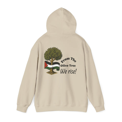 RAO Unisex Hoodie | Resistance Against Oppression Logo with Olive Leaves | Cultural Streetwear, Comfortable Eco-Friendly Fashion