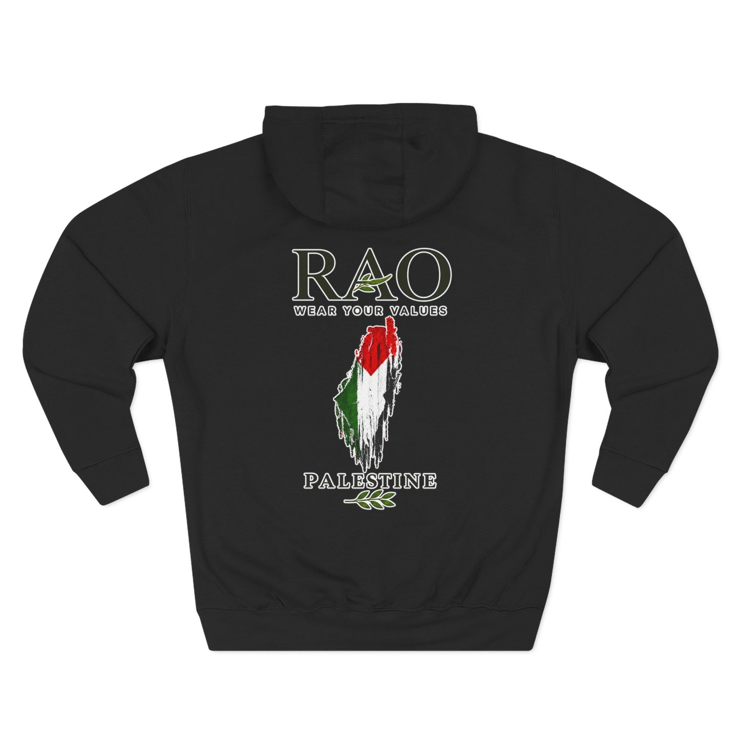 Palestine Flag Hoodie – Brushstroke Palestinian Streetwear | RAO