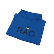 RAO Resistance Against Oppression Unisex Hoodie | Center Chest Design with Horizontal Palestinian Flag & RAO Letters | Bold Streetwear Statement