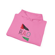 Stylish Unisex Hooded Sweatshirt with RAO Graphic, Cozy Pullover, Casual Gift, Streetwear, Everyday Wear, Unique Design