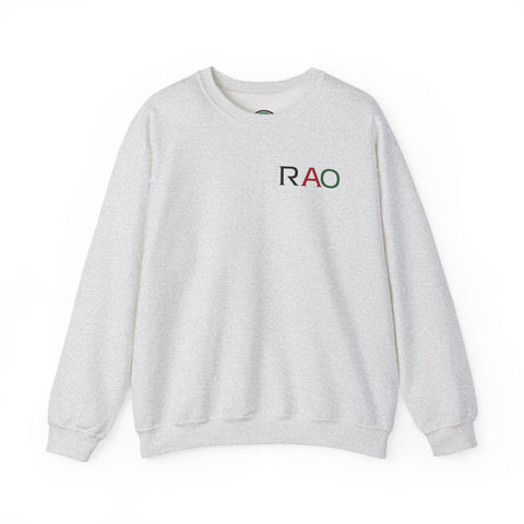 Stylish Unisex Crewneck Sweatshirt with 'RAO' Design, Cozy Casual Wear, Perfect for Everyday, Gifts, Holidays