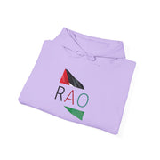 Stylish Unisex Hooded Sweatshirt with RAO Graphic, Cozy Pullover, Casual Gift, Streetwear, Everyday Wear, Unique Design