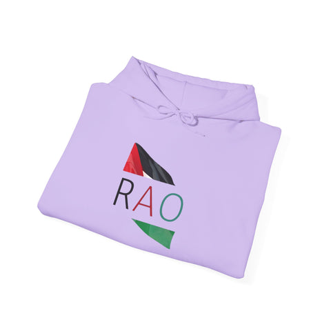 Stylish Unisex Hooded Sweatshirt with RAO Graphic, Cozy Pullover, Casual Gift, Streetwear, Everyday Wear, Unique Design