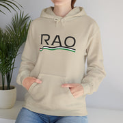 RAO Resistance Against Oppression Unisex Hoodie | Black RAO Letters with Palestinian Map & Flag Ribbon | Cultural Streetwear, Eco-Friendly Hoodie