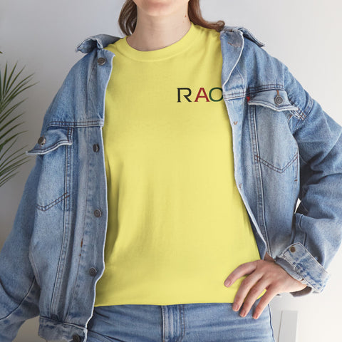 Unisex Cotton Tee - Minimalist RAO Design, Casual Wear, Gift for Him/Her, Birthday, Everyday Fashion, Graphic Tee