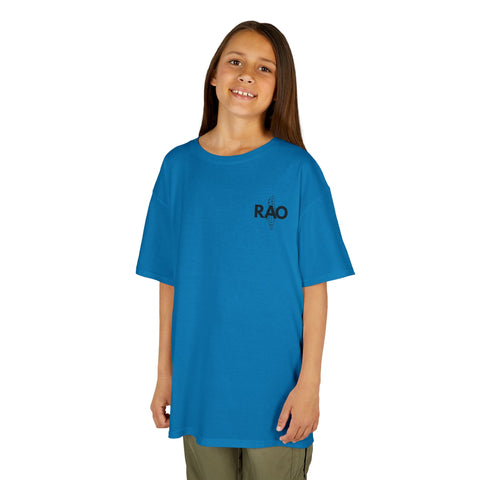 Kids Graphic Tee with RAO Design, Unisex Cotton Shirt, Gift for Boys and Girls, Birthday Outfit, Casual Wear, Summer Tee