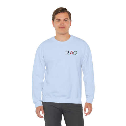 Stylish Unisex Crewneck Sweatshirt with 'RAO' Design, Cozy Casual Wear, Perfect for Everyday, Gifts, Holidays