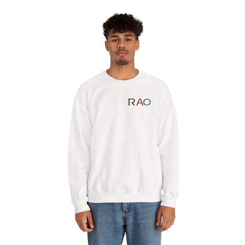 Stylish Unisex Crewneck Sweatshirt with 'RAO' Design, Cozy Casual Wear, Perfect for Everyday, Gifts, Holidays