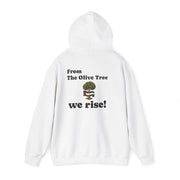 RAO Unisex Hoodie | Resistance Against Oppression Logo with Olive Leaves | Cultural Streetwear, Comfortable Eco-Friendly Fashion