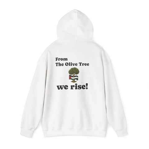 RAO Unisex Hoodie | Resistance Against Oppression Logo with Olive Leaves | Cultural Streetwear, Comfortable Eco-Friendly Fashion