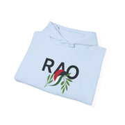RAO Unisex Hoodie | Resistance Against Oppression Logo with Olive Leaves | Cultural Streetwear, Comfortable Eco-Friendly Fashion