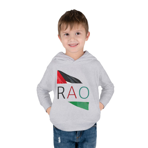 Toddler Fleece Hoodie with RAO Design, Cozy Kids Hoodie, Cute Pullover Sweatshirt, Birthday Gift for Toddlers, Fun Wear for Playtime