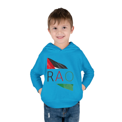 Toddler Fleece Hoodie with RAO Design, Cozy Kids Hoodie, Cute Pullover Sweatshirt, Birthday Gift for Toddlers, Fun Wear for Playtime