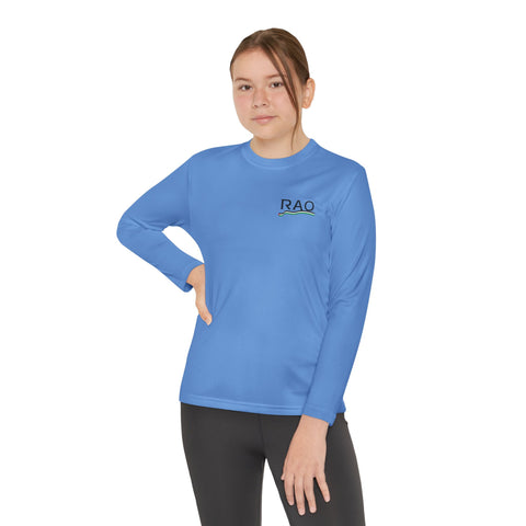 Youth Long Sleeve Performance Tee for Active Kids, Sports Shirt, Outdoor Play, Gym Wear, Comfortable Layering