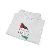 Stylish Unisex Hooded Sweatshirt with RAO Graphic, Cozy Pullover, Casual Gift, Streetwear, Everyday Wear, Unique Design