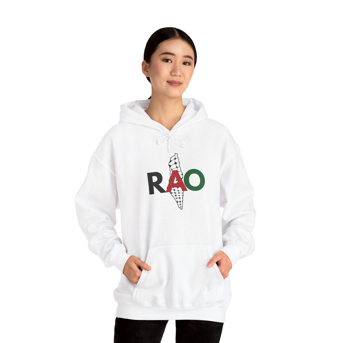 Palestinian Keffiyeh Hoodie – RAO Palestine Map Graphic Unisex Heritage Streetwear