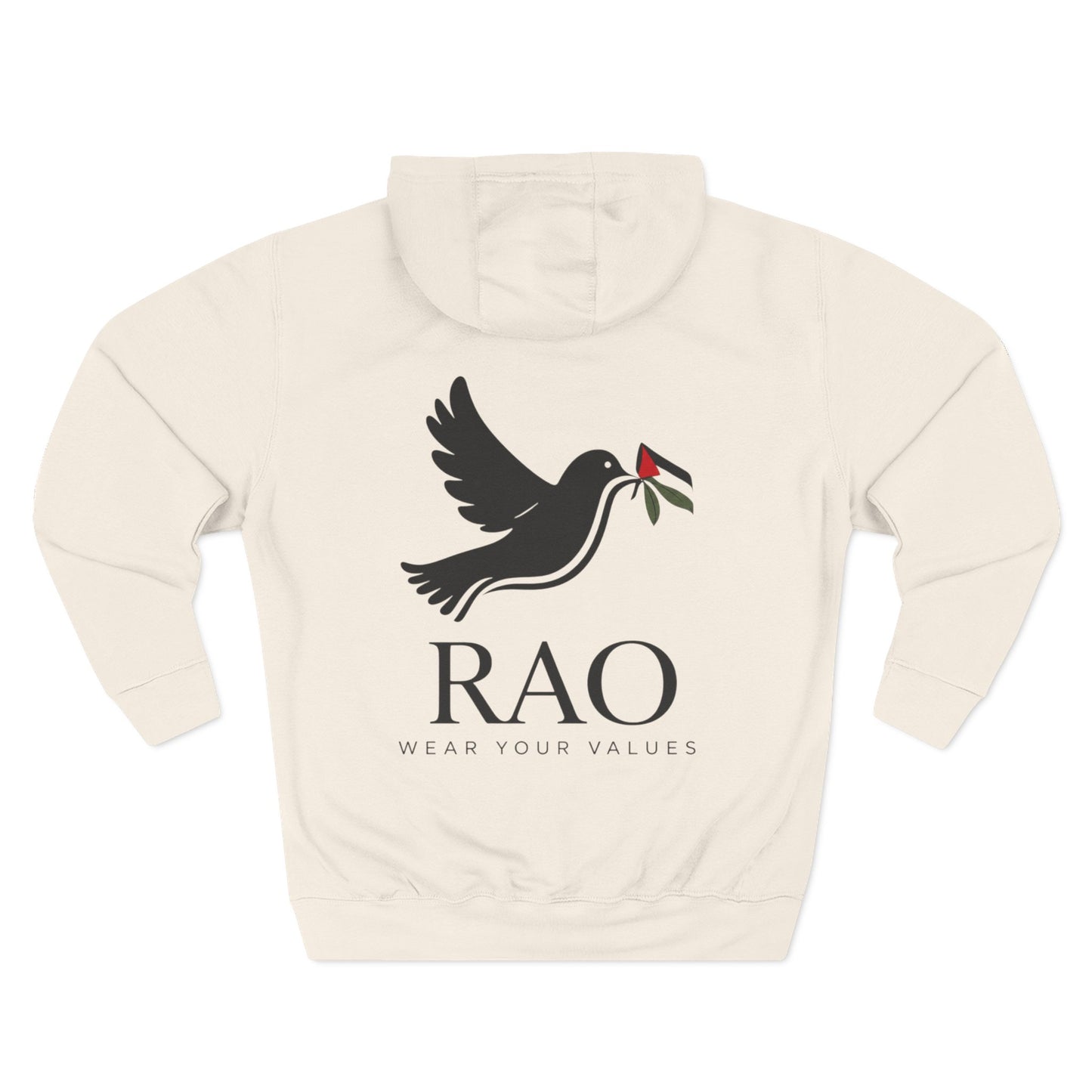 Palestine Peace Dove Hoodie – RAO Logo Unisex Streetwear | RAO