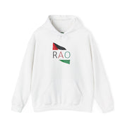 Stylish Unisex Hooded Sweatshirt with RAO Graphic, Cozy Pullover, Casual Gift, Streetwear, Everyday Wear, Unique Design