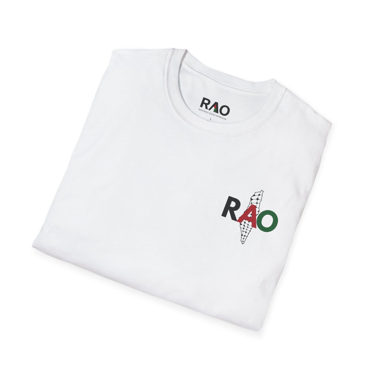 Palestine Map T-Shirt | Palestine Flag RAO Logo Tee