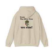 RAO Unisex Hoodie | Resistance Against Oppression Logo with Olive Leaves | Cultural Streetwear, Comfortable Eco-Friendly Fashion