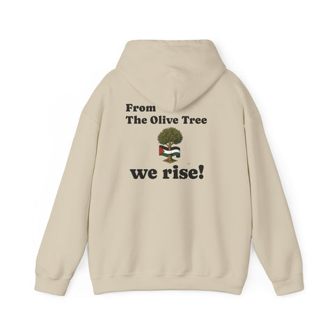 RAO Unisex Hoodie | Resistance Against Oppression Logo with Olive Leaves | Cultural Streetwear, Comfortable Eco-Friendly Fashion