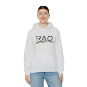 RAO Resistance Against Oppression Unisex Hoodie | Black RAO Letters with Palestinian Map & Flag Ribbon | Cultural Streetwear, Eco-Friendly Hoodie